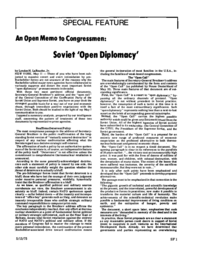 1975: An Open Memo to Congressmen: Soviet ‘Open Diplomacy’