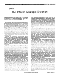 1977-12-19: The Interim Strategic Situation, Part I