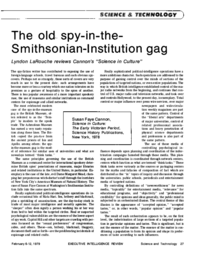 1979-02-06: The Old Spy-in-the-Smithsonian-Institution Gag