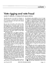 1979-06-19: Vote Rigging and Vote Fraud