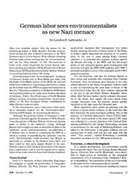 1981-10-13: German Labor Sees Environmentalists as New Nazi Menace