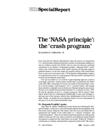 1983-10-04: The ‘NASA Principle’: The ‘Crash Program’