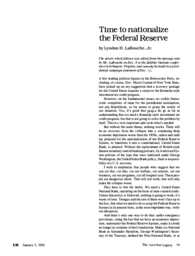 1992-01-03: Time to Nationalize the Federal Reserve