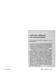 1992-09-11: LaRouche Addresses the Nations of Africa