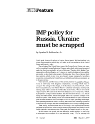 1997-03-14: IMF Policy for Russia, Ukraine Must Be Scrapped
