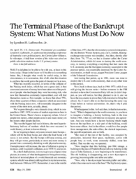 2000-05-19: The Terminal Phase of the Bankrupt System: What Nations Must Do Now