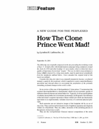 2001-10-12: A New Guide for the Perplexed: How the Clone Prince Went Mad!