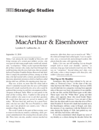 2010-09-24: It Was No Conspiracy! MacArthur & Eisenhower