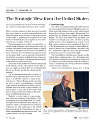 2013-04-19: The Strategic View from the United States