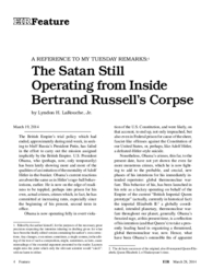 2014-03-28: The Satan Still Operating from Inside Bertrand Russell’s Corpse