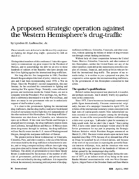 1985-04-02: A Proposed Strategic Operation against the Western Hemisphere’s Drug-Traffic