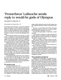 1989-01-06: ‘Prometheus’ LaRouche Sends Reply to Would-Be Gods of Olympus