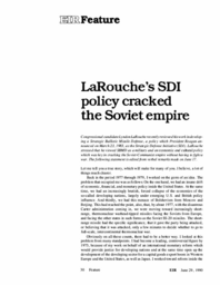 1990-06-29: LaRouche’s SDI Policy Cracked the Soviet Empire