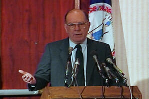 Press conference upon Lyndon LaRouche’s release from prison. Held at the Key Bridge Marriott Hotel in Rosslyn, Virginia, February 3, 1994.
