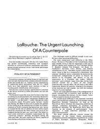 1978-06-20: LaRouche: The Urgent Launching of a Counterpole
