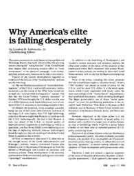1980-04-01: Why America’s Elite Is Failing Desperately