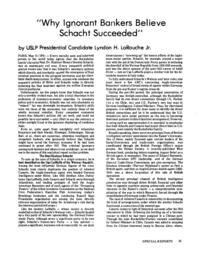 1976-05-25: ‘Why Ignorant Bankers Believe Schacht Succeeded’