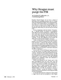 1981-02-03: Why Reagan Must Purge the FBI