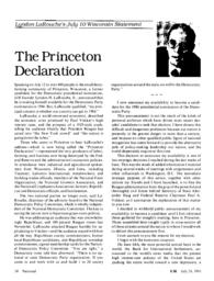 1981-07-28: The Princeton Declaration