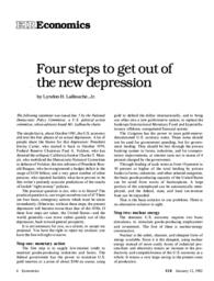 1982-01-12: Four Steps To Get Out of the New Depression