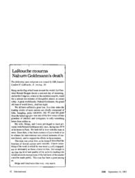 1982-09-14: LaRouche Mourns Nahum Goldmann’s Death