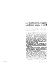 1983-03-29: Beam Weapons Offer Americans a Military Means Toward Achieving Peace