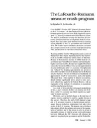 1984-01-03: The LaRouche-Riemann Model Expands To Measure Crash-Program Development Needs