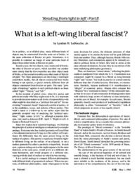 1984-05-01: ‘Reading from Right to Left’, Part II: What Is a Left-Wing Liberal Fascist?