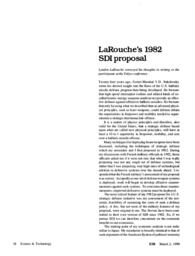 1990-03-02: LaRouche’s 1982 SDI Proposal