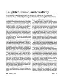 1991-01-04: Laughter, Music, and Creativity