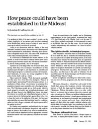 1991-01-25: How Peace Could Have Been Established in the Mideast