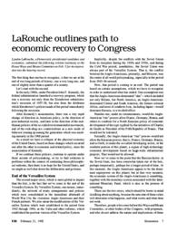 1992-02-21: LaRouche Outlines Path to Economic Recovery to Congress