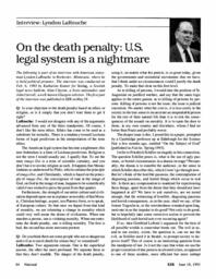 1993-06-18: Interview with Lyndon LaRouche: On the Death Penalty: U.S. Legal System Is a Nightmare