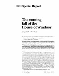1994-10-28: The Coming Fall of the House of Windsor
