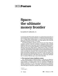 1996-02-23: Space: The Ultimate Money Frontier