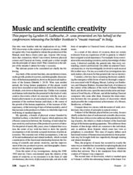 1996-08-16: Music and Scientific Creativity