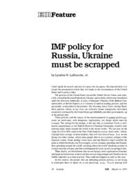 1997-03-14: IMF Policy for Russia, Ukraine Must Be Scrapped