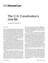 1997-03-14: The U.S. Constitution’s New Life