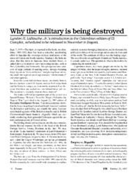 1997-10-24: Why the Military Is Being Destroyed