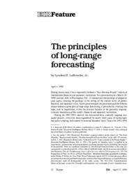 1998-04-17: The Principles of Long-Range Forecasting