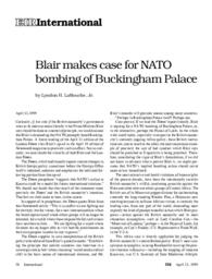 1999-04-23: Blair Makes Case for NATO Bombing of Buckingham Palace