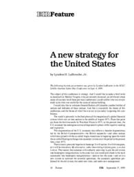1999-09-17: A New Strategy for the United States