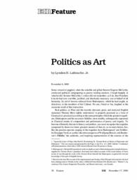 2000-11-17: Politics as Art