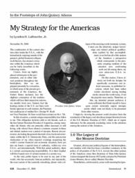 2000-12-15: In the Footsteps of John Quincy Adams: My Strategy for the Americas