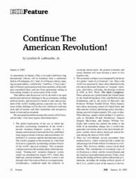 2002-01-18: Continue the American Revolution!