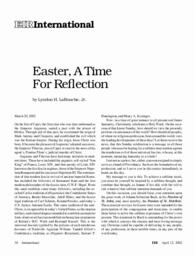 2002-04-12: Easter, a Time of Reflection