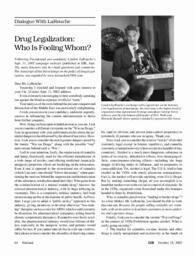 2002-10-18: Dialogue with LaRouche: Drug Legalization: Who Is Fooling Whom?