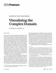 2003-07-11: Science for Teachers: Visualizing the Complex Domain