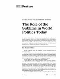 2004-01-09: LaRouche to Berliner Salon: The Role of the Sublime in World Politics Today