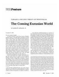 2004-12-17: Toward a Second Treaty of Westphalia: The Coming Eurasian World